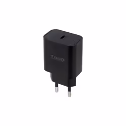 TooQ USB-C PD20W Wall Charger, Black, Indoor, AC, Black