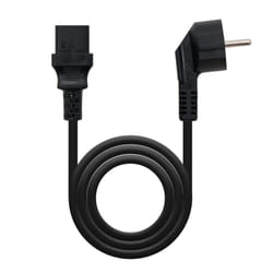 Nanocable Power cable, CEE7/M-C13/F, Black, 2 m