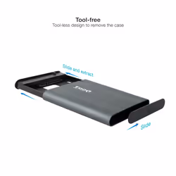 TooQ External Enclosure for 2.5" HDD/SSD, Grey