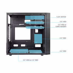 TooQ TQC-4701U3C-B computer case Mini Tower Black