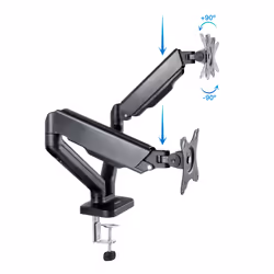 TooQ Table Stand for 2 Screens 17"-32", Black