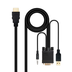 Nanocable HDMI to VGA+Audio+USB Converter Cable, 1.8 m, Black