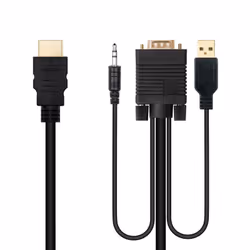 Nanocable HDMI to VGA+Audio+USB Converter Cable, 1.8 m, Black