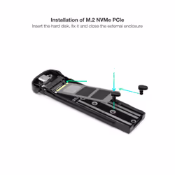 TooQ External M.2 NVMe SSD Enclosure, Blue