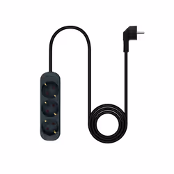 Nanocable Power strip with 3 sockets, 1.4 m, Black