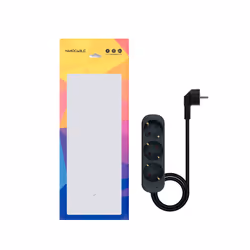 Nanocable Power strip with 3 sockets, 1.4 m, Black