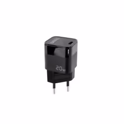 TooQ USB-C PD20W Wall Charger PD20W, Black, Indoor, AC, Black