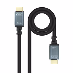 Nanocable HDMI 2.1 IRIS 8K A/M-A/M Cable, Black, 5 Meters, 5 m, HDMI Type A (Standard), HDMI Type A (Standard), 3D, 48 Gbit/s ...
