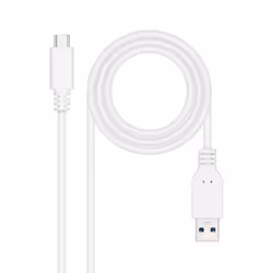 Nanocable USB 3.1 Cable, Gen2 10 Gbps 3A, USB-C/M-A/M Type, White, 2 m, 2 m, USB C, USB A, USB 3.2 Gen 2 (3.1 Gen 2), 10 Gbit ...