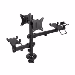 TooQ Table Stand for TPV/Printer/Terminal/Reader, Bolt-through, 43.2 cm (17"), 81.3 cm (32"), 75 x 75 mm, 100 x 100 mm, Black