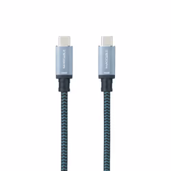 Nanocable USB 3.2 Gen2x2 20Gbps 5A/100W 4K/60Hz USB-C/M-USB-C/M Cable, Grey/Black, 3 m