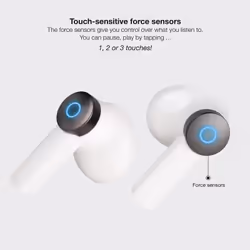 TooQ Bender Wireless Earbuds + Bluetooth Microphone with Charging Case, White - Additional view 4