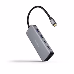 Nanocable USB-C 6-in-1 Hub, USB-C 3.2 GEN1 5G Converter to 2 x USB-A + 2 x USB-C + HDMI + USB-C PD 100W, Aluminum, 15 cm, Gra ...