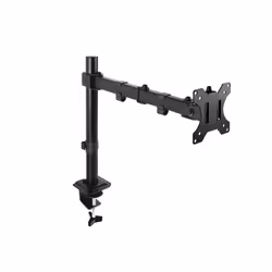 TooQ Desk Stand for Screen 17"-32", Black, Clamp/Bolt-through, 8 kg, 43.2 cm (17"), 81.3 cm (32"), 100 x 100 mm, Black