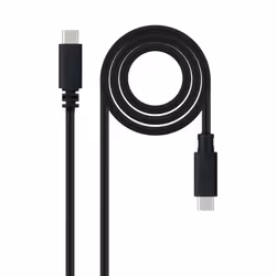 Nanocable USB 2.0 Cable 3A, USB-C/M-USB-C/M, Black, 1.5 m, 1.5 m, USB C, USB C, USB 2.0, 0.48 Gbit/s, Black