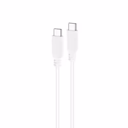 Nanocable USB 2.0 3A Cable, USB-C/M-USB-C/M type, White, 1 m