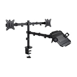 TooQ Table Stand for 2 Screens 17‘-32’ and Laptop, Black