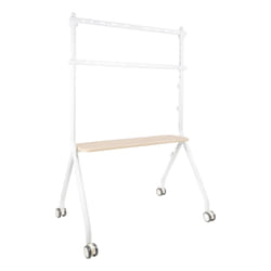 TooQ iLOVE Floor Stand with Wheels for 49"-80" Screen, White and Beech