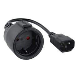 Nanocable Adapter cable C14/M to CEE/F, 16A, 50 cm