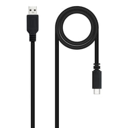 Nanocable USB 2.0 3A cable, USB-C/M-A/M type, Black, 1.5 m