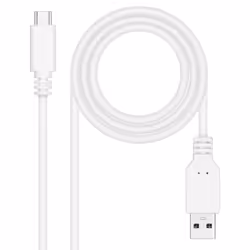 Nanocable USB 2.0 3A cable, USB-C/M-A/M type, White, 2 m, 2 m, USB C, USB A, USB 2.0, 0.48 Gbit/s, White