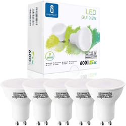 Aigostar GU10 LED Bulbs Cool White, 8W 6400K 600 Lumen, 5 Pcs/Box, 160Â° Beam Angle, Flicker Free [Energy Class A+]