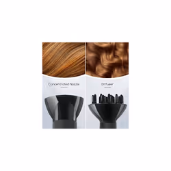 Aigostar 2400W Powerful Ionic Hair Dryer, Professional Negative Ions Hairdryer with Diffuser and Nozzle, 3 Heating, 2 Speeds and Cool Shot Button