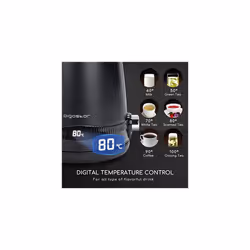 Aigostar Electric Kettle, Variable Temperature Control Kettle (40C-100C) , 2200W 1.7L Fast Boil Kettle Cordless, Smart Eco Kettle, Keep Warm,