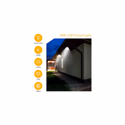 Aigostar 20W Led Floodlight Outdoor, 1800LM Security Lights Outdoor, 6500K Cold White Ultra-Bright Outdoor Spotlight IP65 Waterproof for Garage,