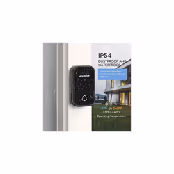 Aigostar Wireless Doorbell, Self-Powered Door Bells Wireless Cordless, No Battery Required Plug in Doorbell, Waterproof Door Chimes & Bells for Front