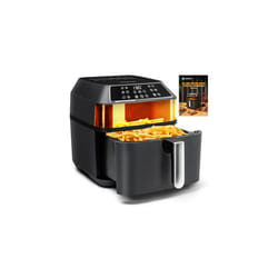 Aigostar Air Fryer with Recipes, 8L Large Air Fryers Oven Home Use with Viewing Window, 1700W Air Fryers with Rapid Air Circulation, 12 Preset, Oil