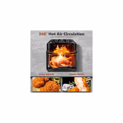 Aigostar Air Fryer with Recipes, 8L Large Air Fryers Oven Home Use with Viewing Window, 1700W Air Fryers with Rapid Air Circulation, 12 Preset, Oil