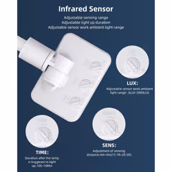 Security Lights Outdoor Motion Sensor, 50W PIR Sensor Security Light 4300 Lumens, Super Bright Flood Lights Outdoor, 6500K Flood Light, IP65