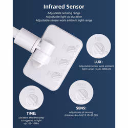 Security Lights Outdoor Motion Sensor, 20W PIR Floodlight, 1650 Lumens Security Light, IP65 Waterproof Motion Sensor Lights Outdoor, 6500K LED Outdoor
