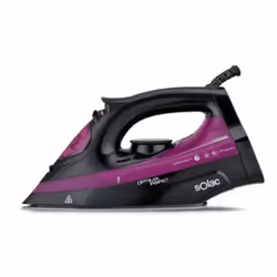 Solac New Optima Pro, Dry & Steam iron, Ceramic soleplate, 2 m, 140 g/min, Black, Purple, 40 g/min