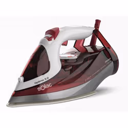 Solac S91869600, Dry & Steam iron, Ceramic soleplate, 2 m, 180 g/min, Cherry (fruit), White, 40 g/min