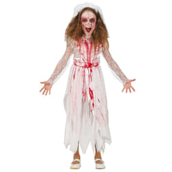 ) Girls' bloody wedding dress costume - 7-9 years (125-135 cm