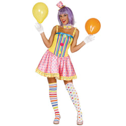 ) Women's pastel clown costume - L (42-44