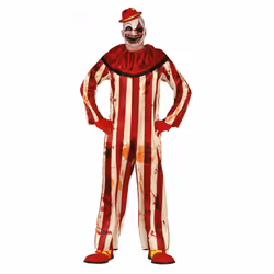 ) Terrifying red and white clown costume for men - L (52-54
