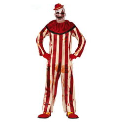 ) Terrifying red and white clown costume for men - L (52-54