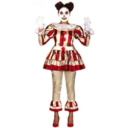 ) Terrifying red and white clown costume for women - S (34-36
