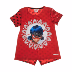 Camiseta Manga Corta Lady Bug Lentejuelas Reversibles 19sgtkxa Para Niña - red, 11/12AÃOS