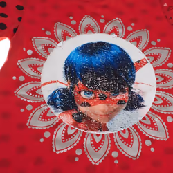 Camiseta Manga Corta Lady Bug Lentejuelas Reversibles 19sgtkxa Para NiÃ±a - red, 11/12AÃOS