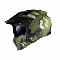 MT Streetfighter Skull A16 Adventure Helmet Matt Green - L