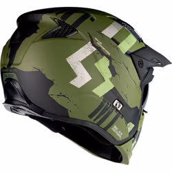 MT Streetfighter Skull A16 Adventure Helmet Matt Green - L