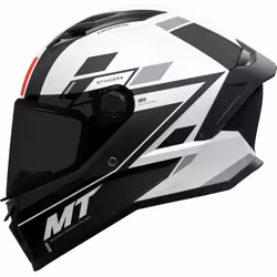 MT Stinger 2 Zivze A2 Full Face Helmet Gloss Black / White - M