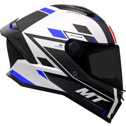MT Stinger 2 Zivze A7 Full Face Helmet Gloss Black / White / Blue - XL