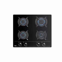 Teka GBC 64000, Black, Built-in, 60 cm, Gas, Glass, 4 zone(s)