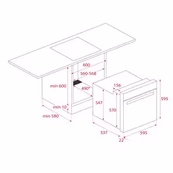 Teka HBE 490 ME WH 72 L 2593 W White