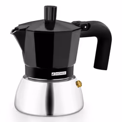 Monix M863003, Moka pot, 0.195 L, Black, Aluminium, Stainless steel, 3 cups, Bakelite